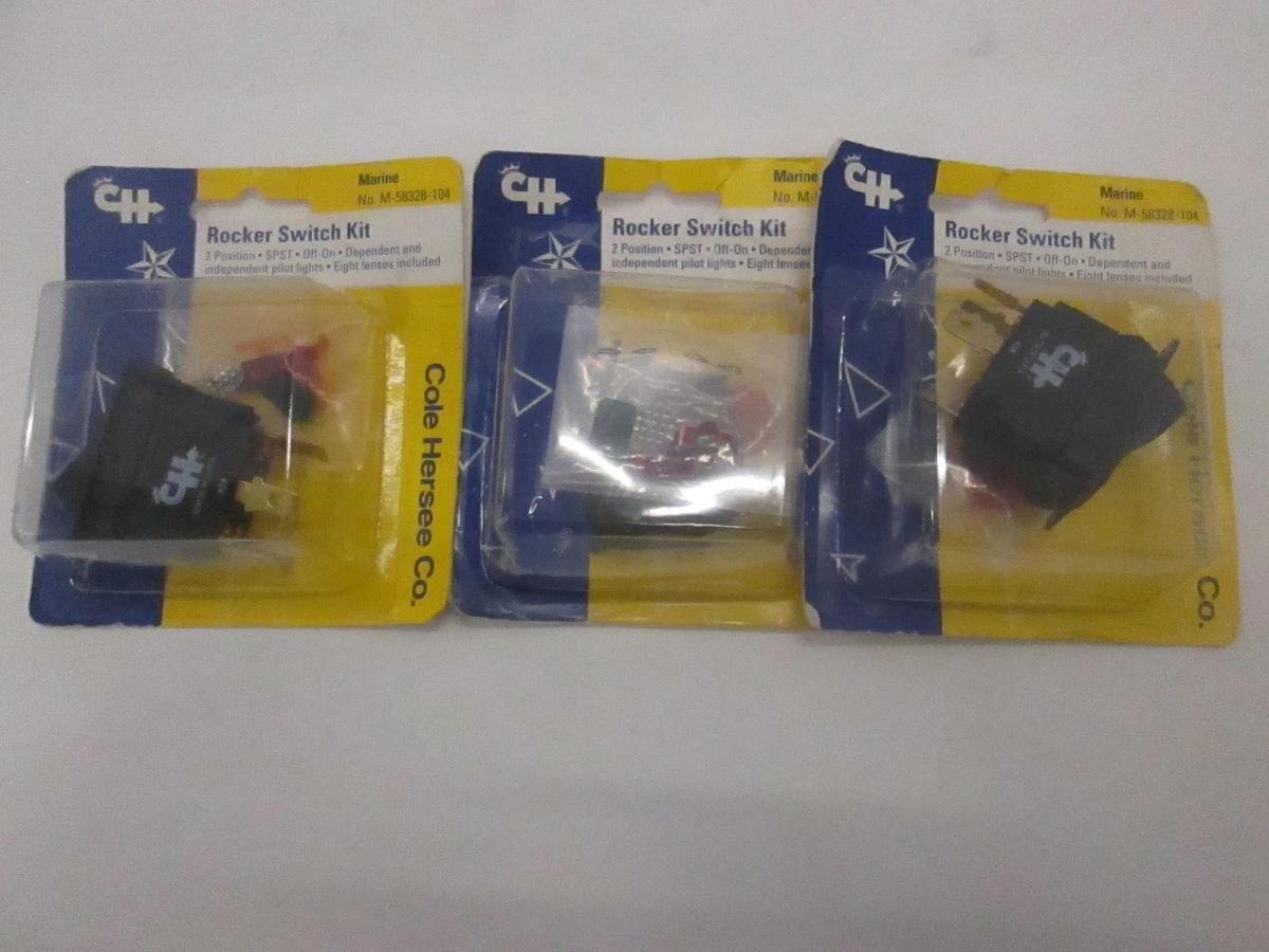 Cole Hersee, Rocker Switch Kit, M-58328-104, New, Lot of 3