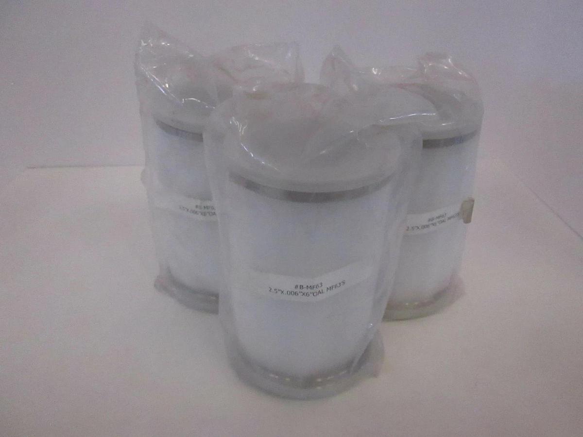 Bellows, sst , 2.5"x.006"x 6"OAL MF63's, New, Lot of 3