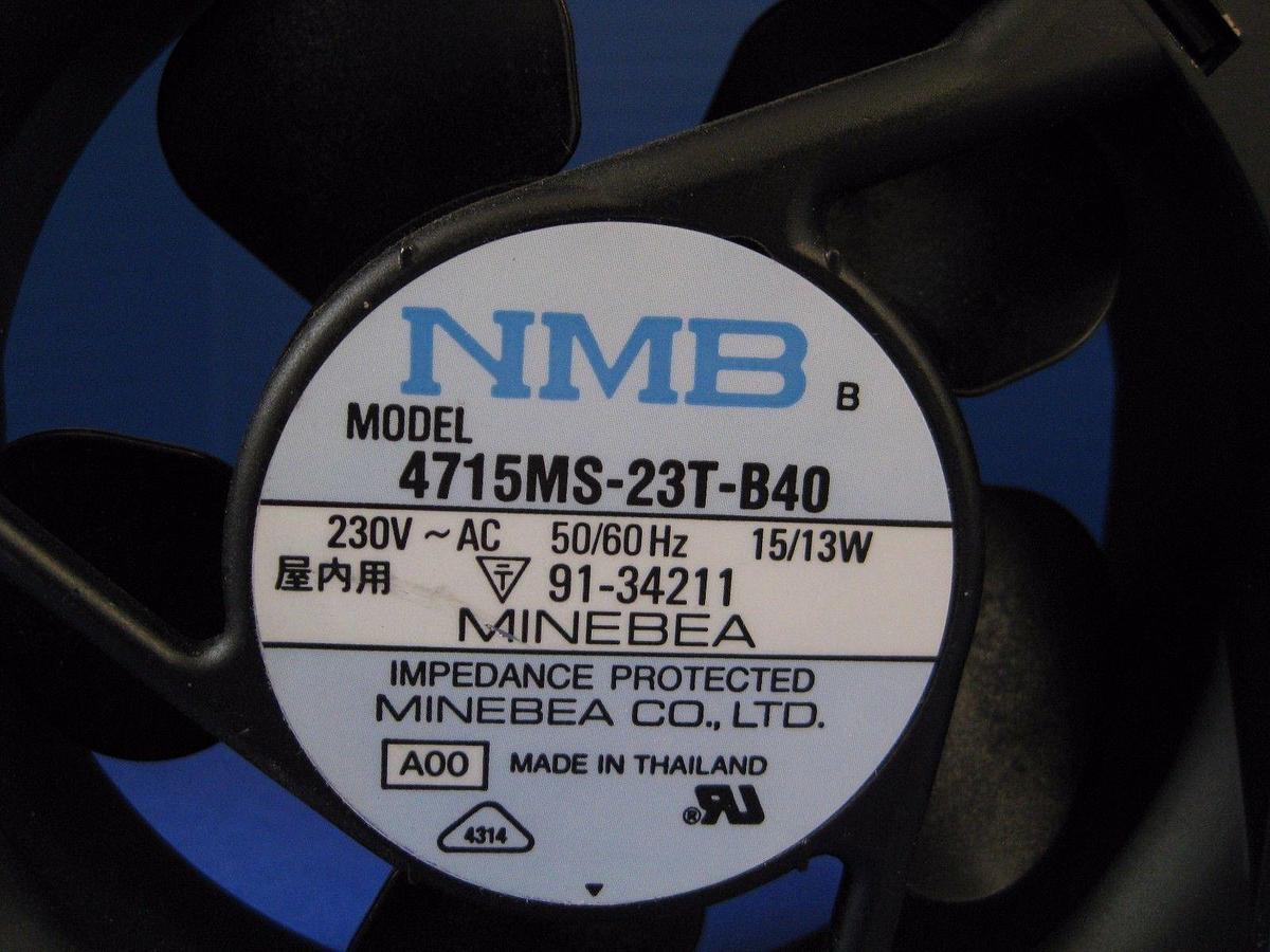 Used NMB 4715MS-23T-B40 AC Axial Fan, 119mm, 230VAC, Lot of 2 Used