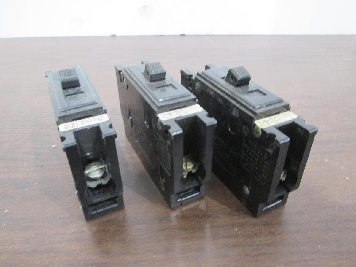Used Westinghouse, HACR Type, Single Pole Circuit Breaker, 10A, Used, Lot of 3