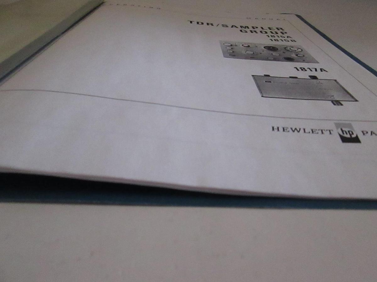 Used HP TDR/Sampler Group 1815A/1815B/1817A OperatingManual, Used