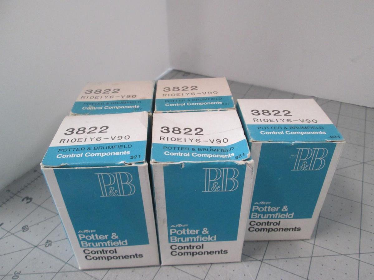 Used Potter & Brumfield Relay, R10E1Y6-V90,12V DC, 120VAC, NIB, Lot of 5
