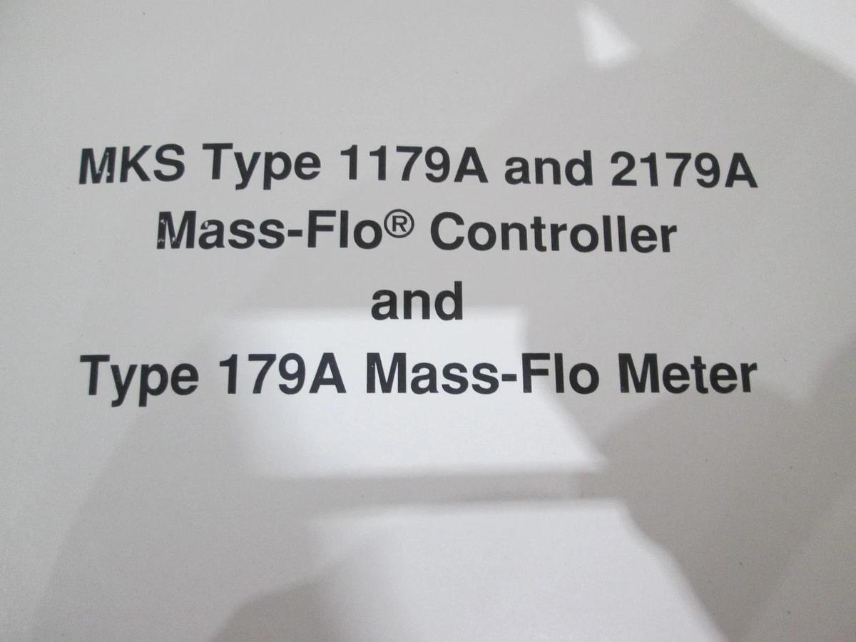 Used MKS, Type 1179A and 2179A MFC and Type 179A Meter, Instruction Manual, Used