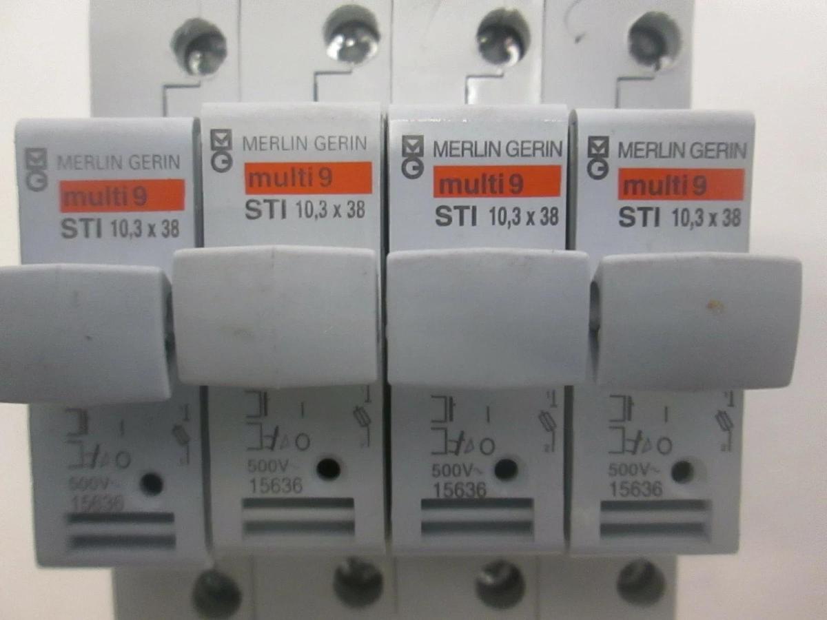 Used Merlin Gerin, Multi9 STI 10,3 x 38, Fuse Carrier, Used, Lot of 4