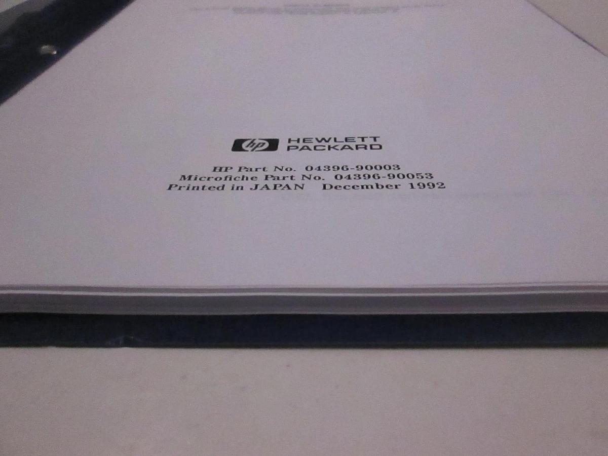 Used HP Model 4396A Network/Spectrum Analyzer HP-IB Programming Guide, Used