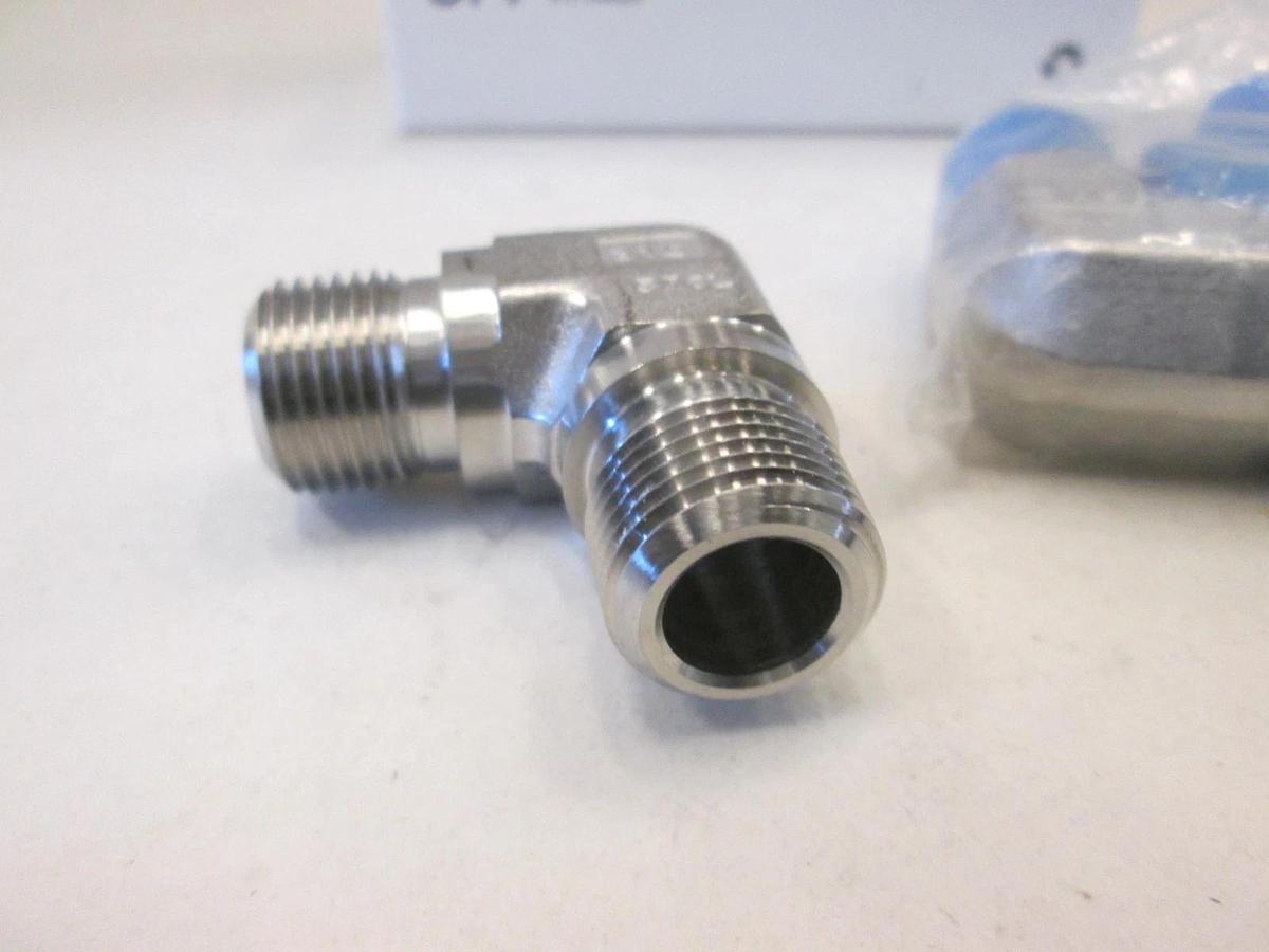 Parker, 6-6 ME-SS, Male Elbow Pipe Fitting, Box of 5, New