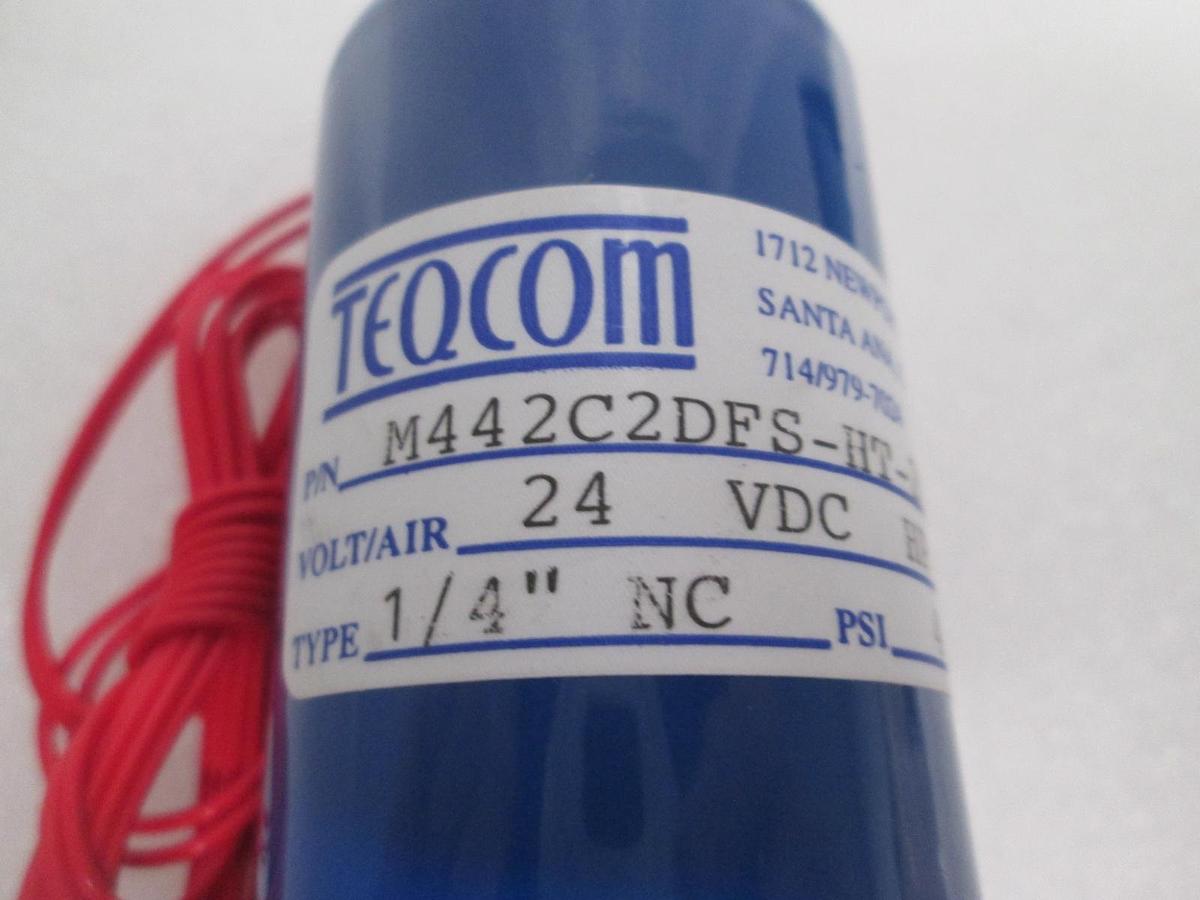 Teqom, M442C2DFS-HT-2RL, 2 Way Valve,40PSI, 1/4" NC, 24 VDC, , New