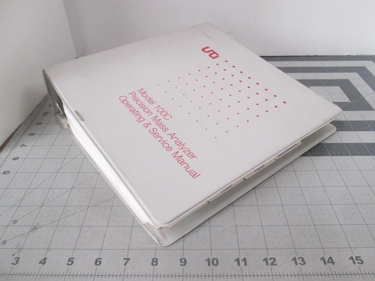 Used UTI, Model 100C Precision Mass Analyzer, Operating and Service Manual, Used