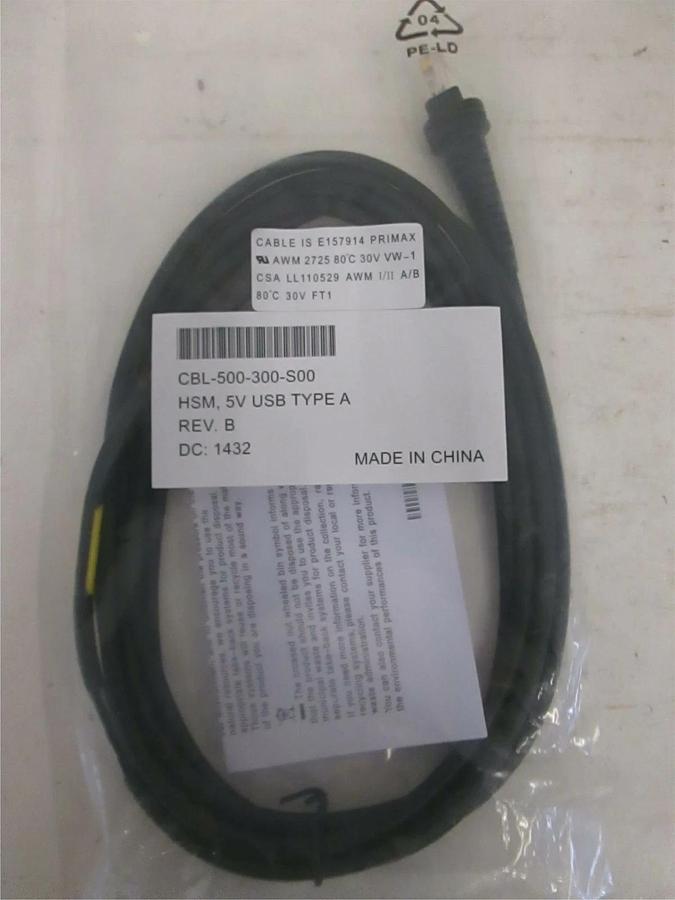 Used Honeywell, CBL-500-300-S00, 5V USB Cable Type A, New