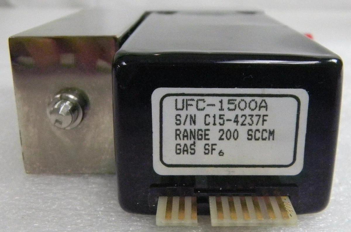 Used Unit UFC-1500A, Mass Flow Controller, Gas- SF6, Range- 200 SCCM, 1/4" M I/O