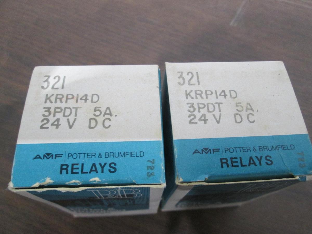 Potter & Brumfield, KRP14D, Relay, 24V, 5A, New, Lot of 2