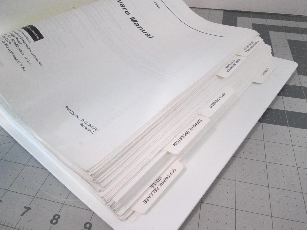 Used Watkins Johnson, Software Manual, WJ-1000T/H, WJ-1500, Used