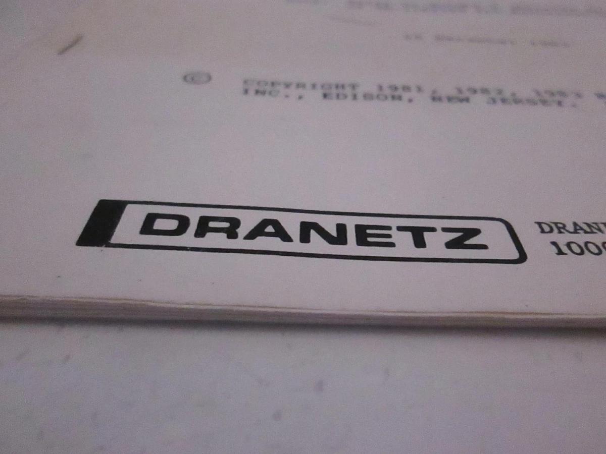 Used Dranetz TM-110235U Volume 1 Operator's Manual, Used