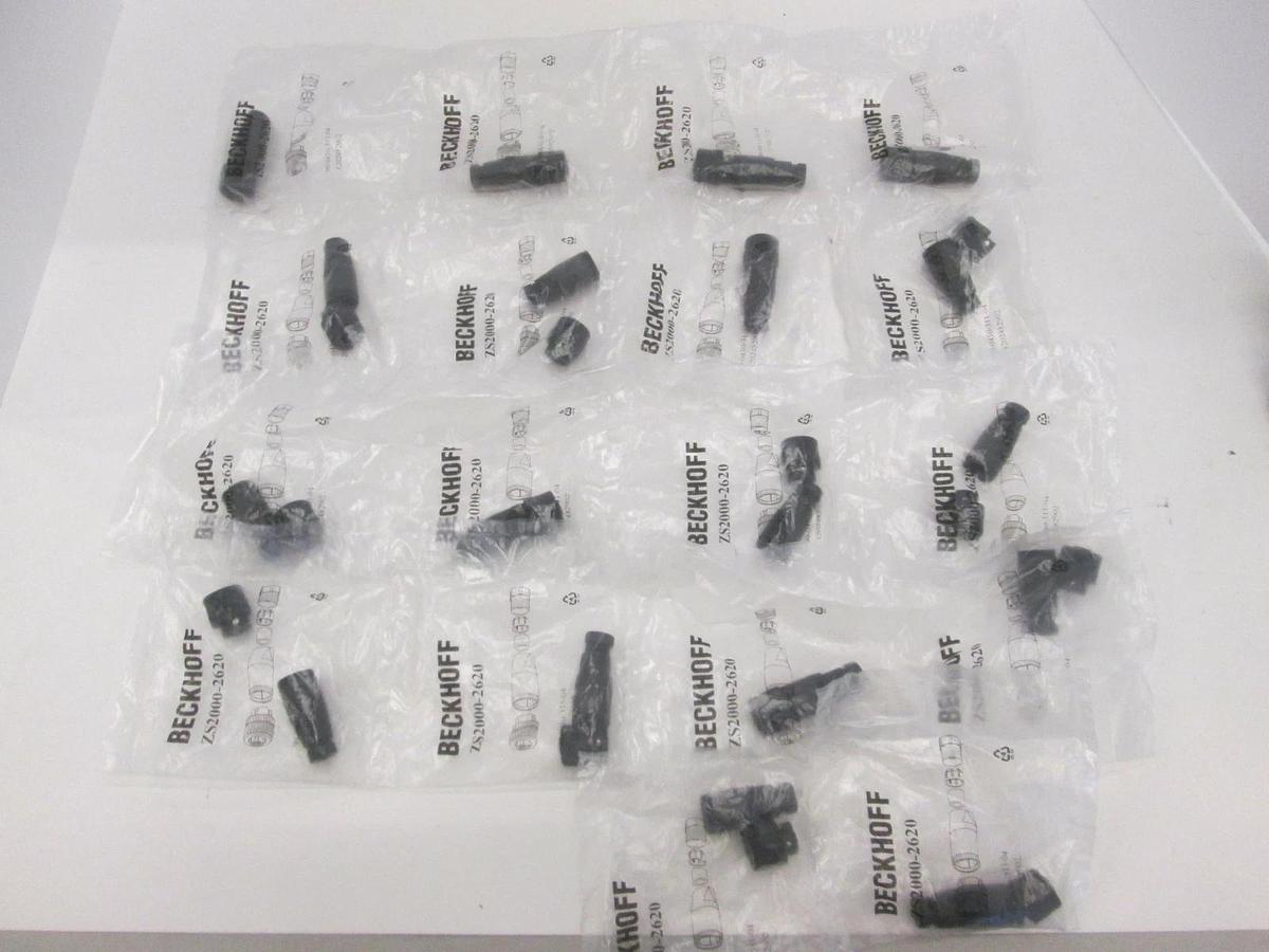 Beckhoff, ZS2000-2620, M12 Socket Field Assy Connector, New, Lot of 18