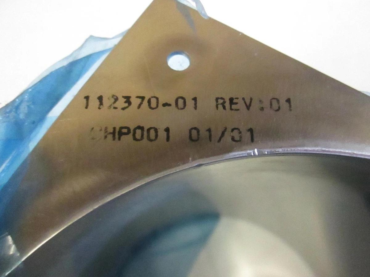 Used Applied Materials Flange, Round to Square Assy, 112370-01 6" x 6" x 5 1/2", Used