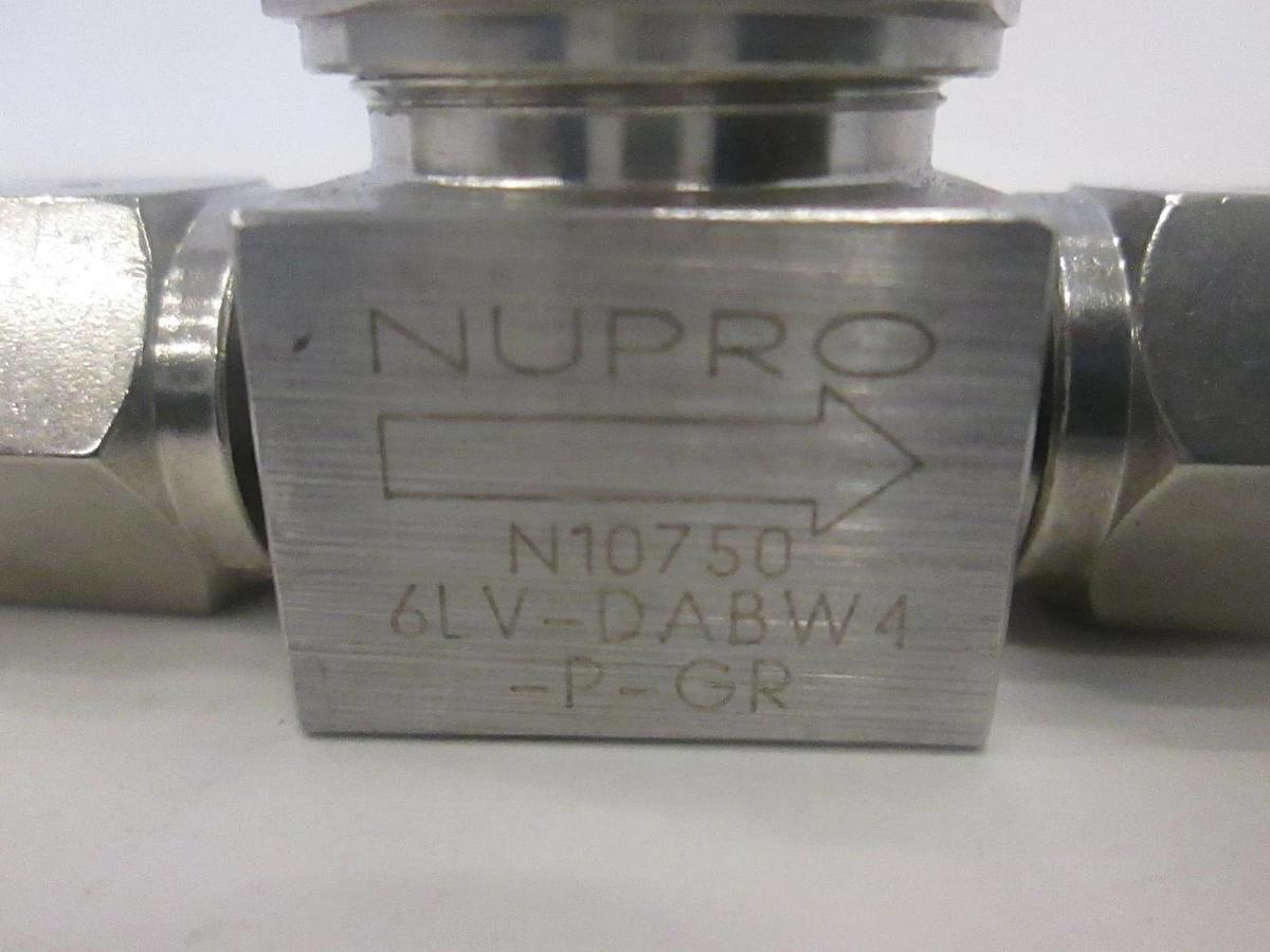 Used Nupro, 6LV-DABW4-P-GR, Shut Off Valve, Used