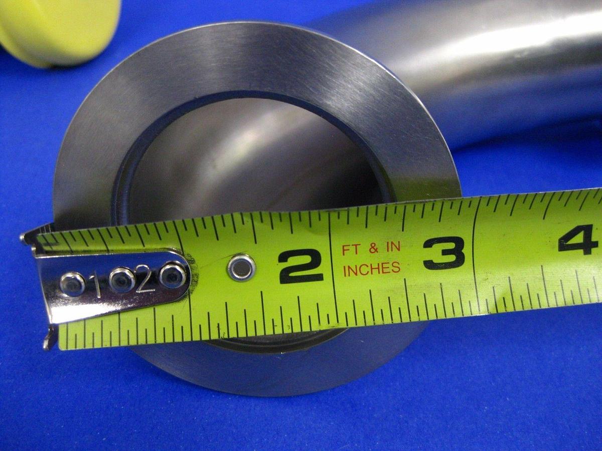 Stainless Steel Vacuum 90° Elbow NW50, 4" x 4", AMAT 0050-31592, Lot of 4