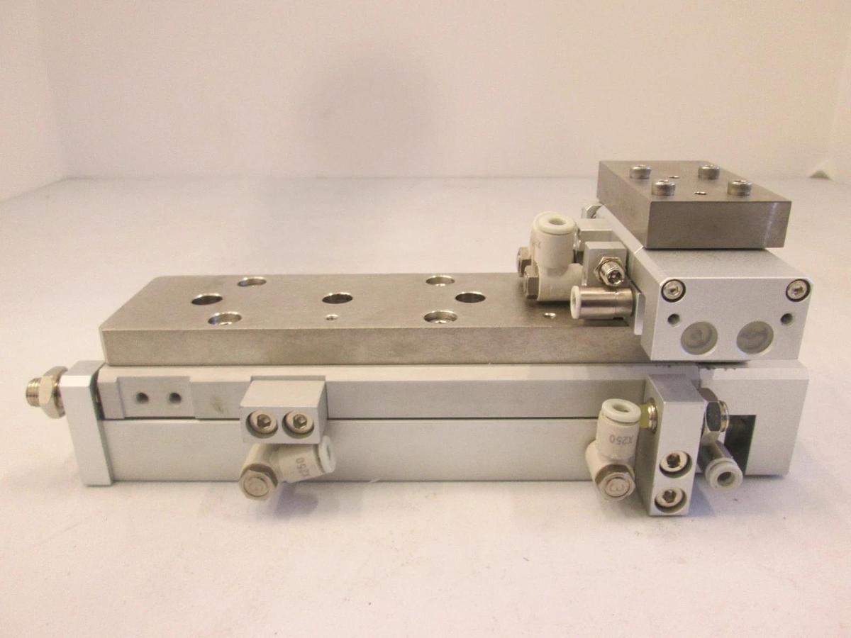 Used SMC, Linear Slide Assy, 13-MXS12-75A and 13-MXS6-10A, Used