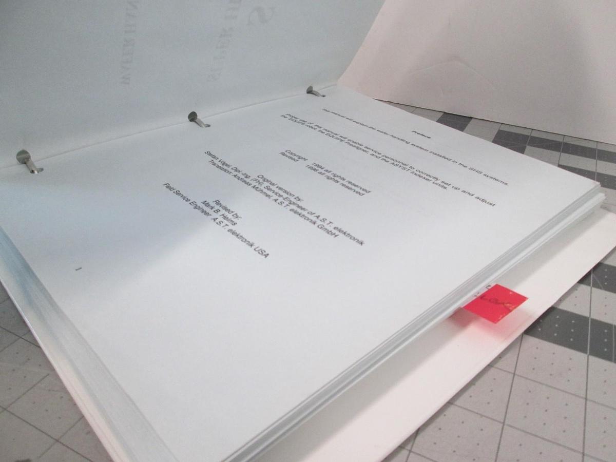 Used AST Elektronik USA, Super Heat System, Wafer Handling Manual, Used