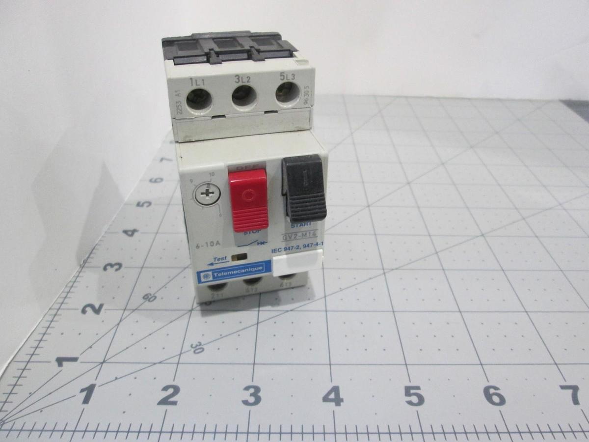 Used Telemecanique, GV2-M14, Manual Mode Starter Circuit, Used