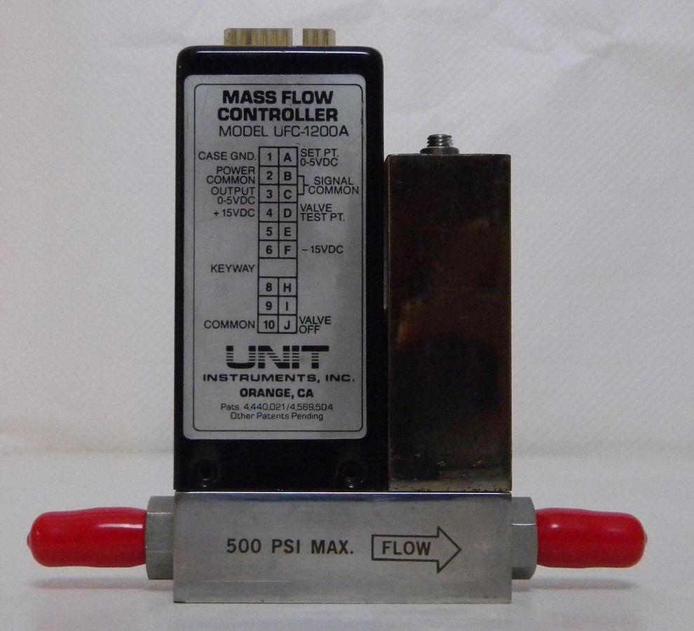 Used Unit UFC-1200A Mass Flow Controller, Gas- O2, Range- 2 SLM, Used