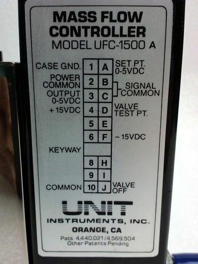 Used Unit UFC-1500A, Mass Flow Controller, Gas- (CH3 O)3B, Range- 25 SCCM, 1/4" M I/O