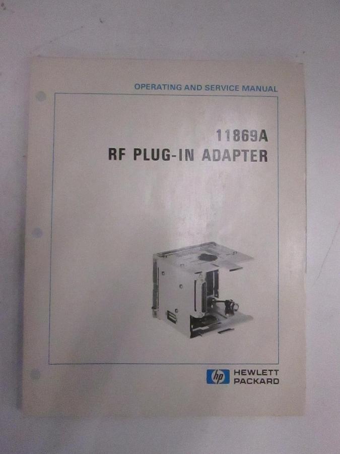 Used HP 11869A RF Plug-In Adapter, Operating and Service Manual, Used