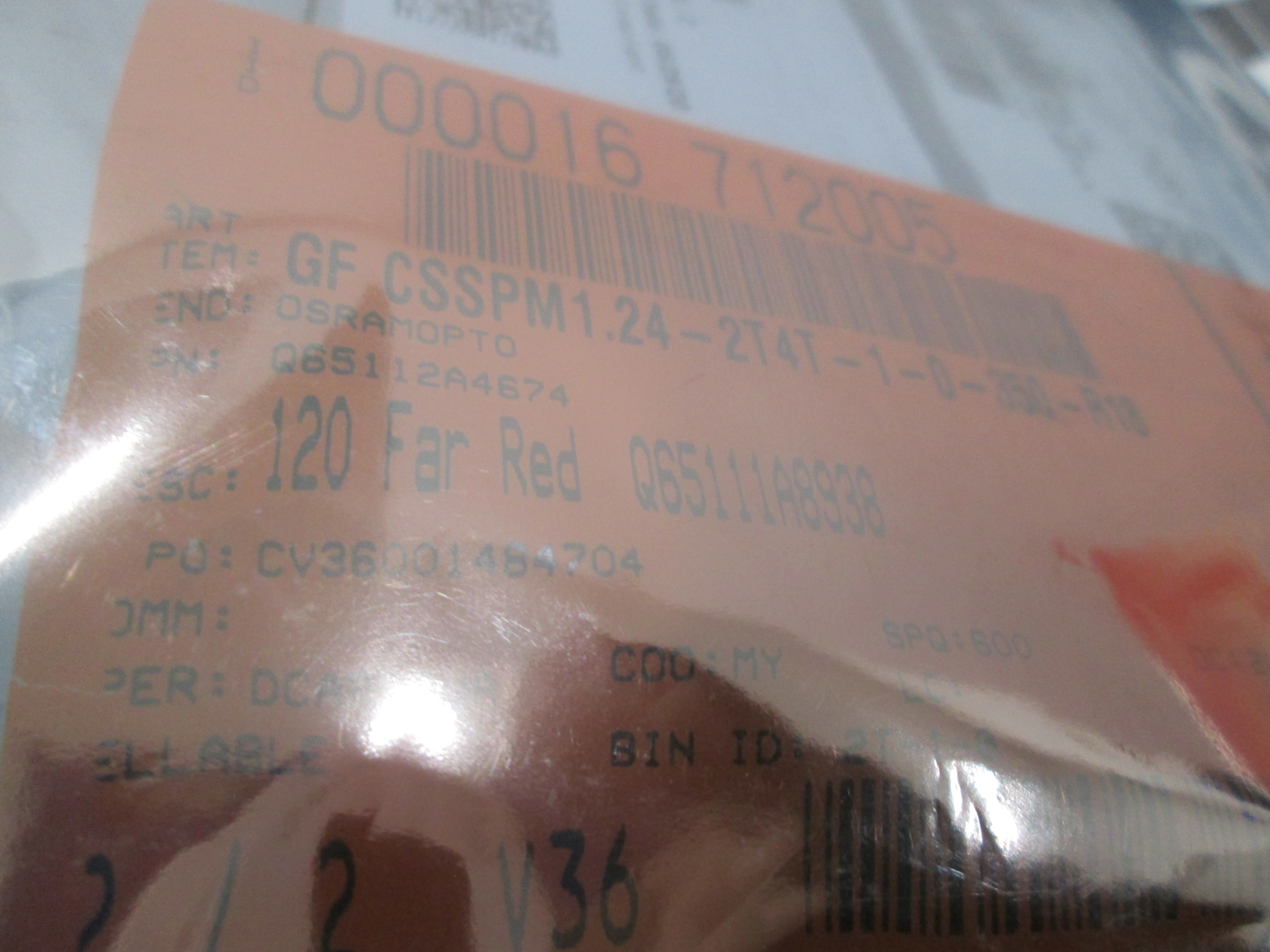 Used OSRAM, GF CSSPM1.24-2T4T-1-0-350-R18, Far Red LED 1200pcs New