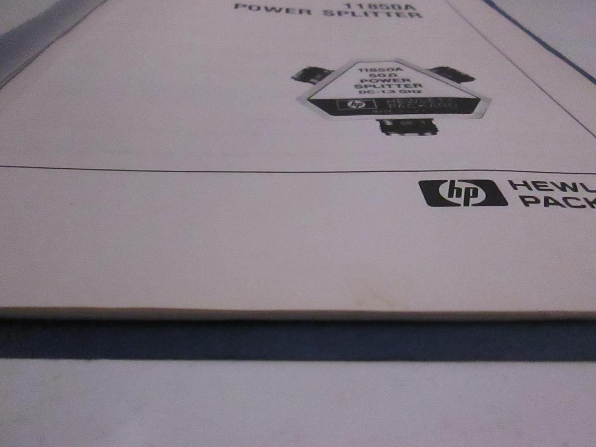 Used HP 11850A Power Splitter, Operating and Service Manual, Used