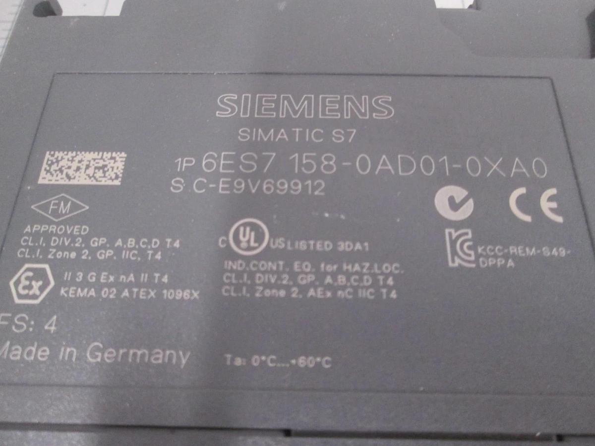 Used Siemens, Simatic S7, 6ES7 158-0AD01-0XA0, Used