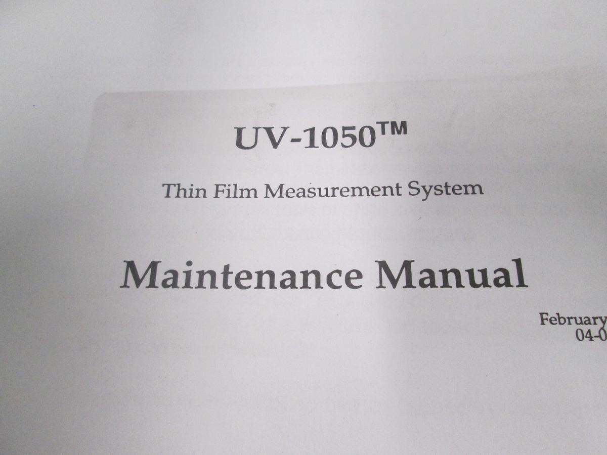 Used Tencore, Prometrix, UV-1050 Thin Film Measurement System, Maintenance Manual, Used