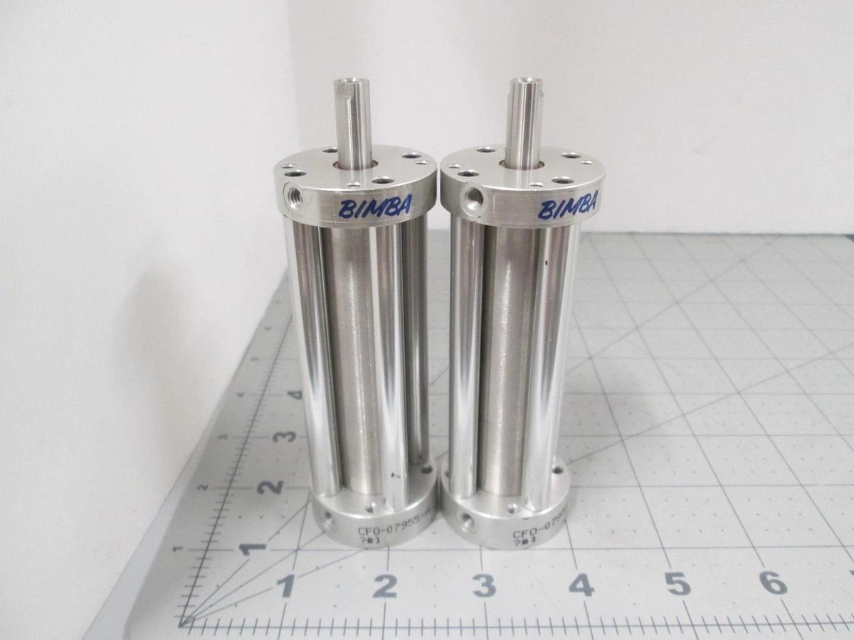 Used Bimba, CFO-07955-A, Pneumatic Cylinder, Used, Lot of 2