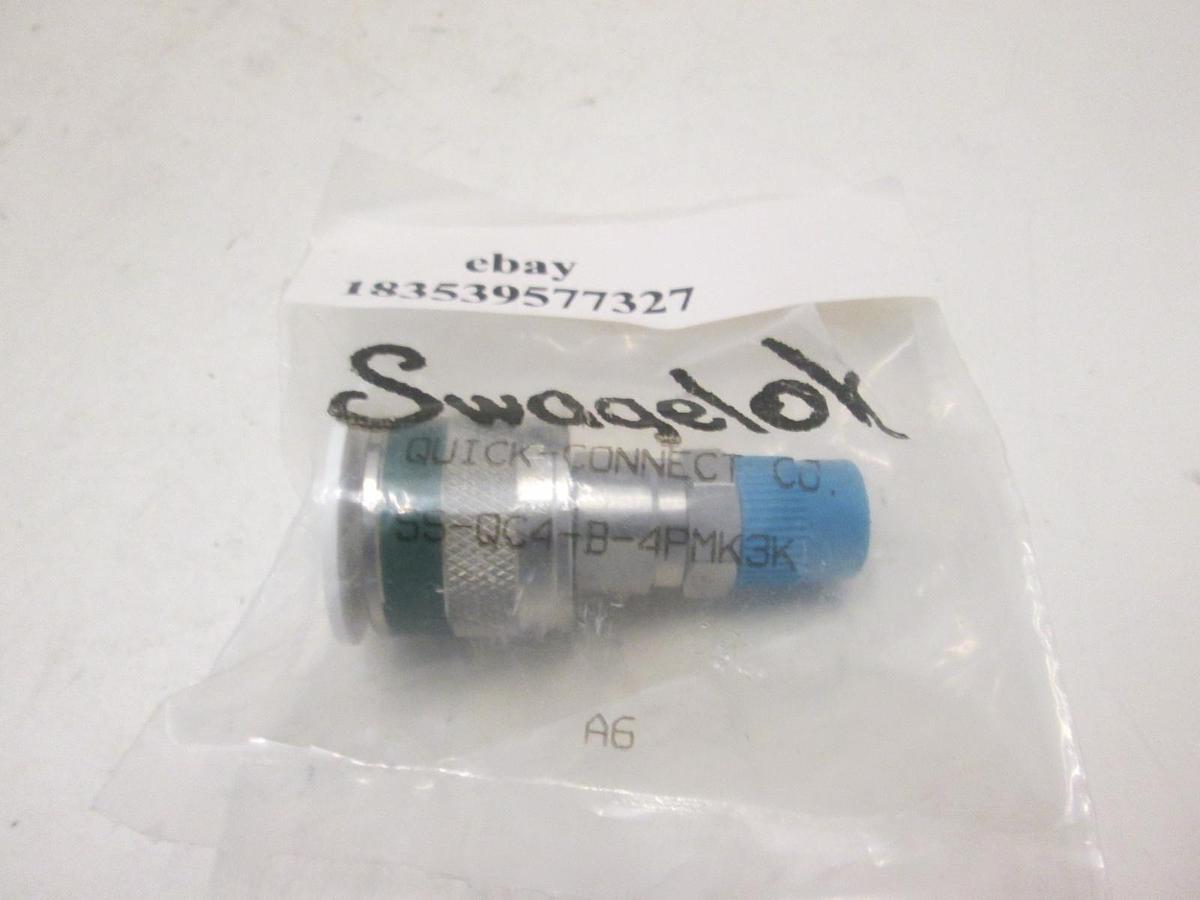 Used Swagelok, SS-QC4-B-4PMK3K, BODY,QK-DISC,14MPT,GRN,KR, New