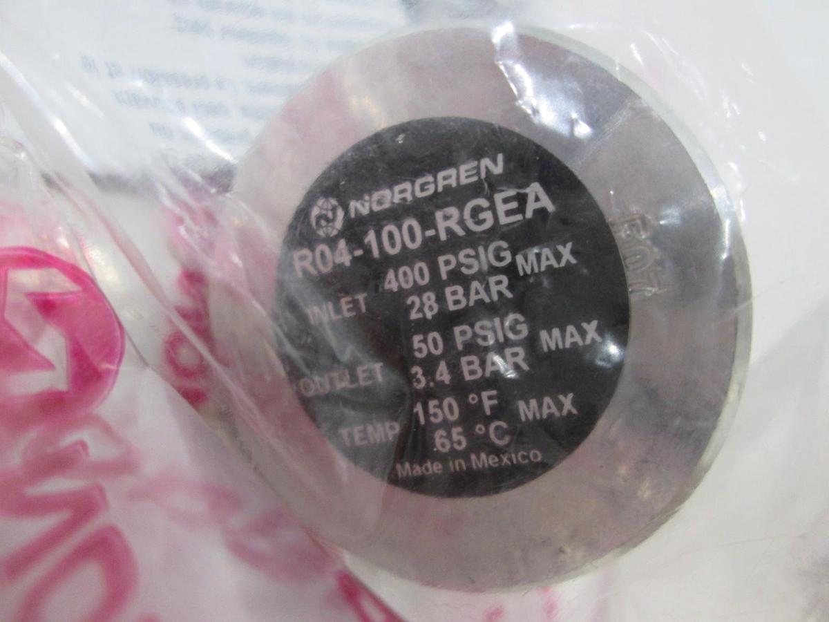 Norgren, R04-100-RGEA, Regulator, 400 PSIG Max In, 50 PSIG Max Out, New