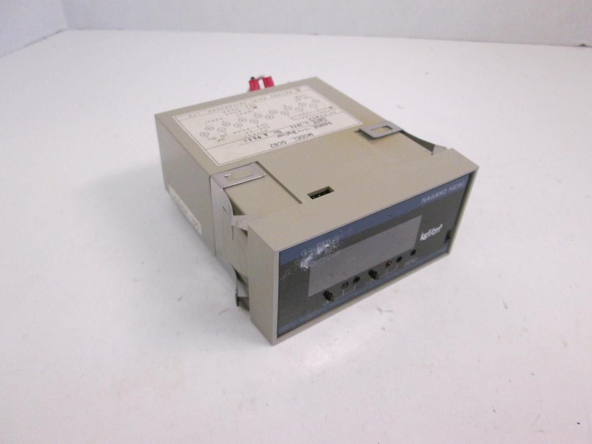 Used NAGANO KEIKI GC82 Digital Indicator, 200-100 VAC, -1 - 3 Kgf/cm2, 0-60mV