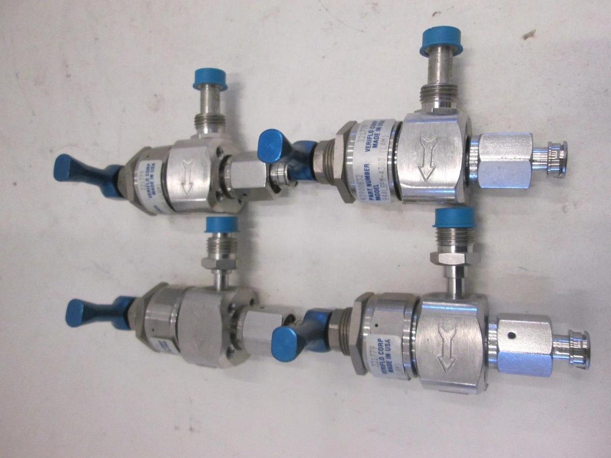 Used Veriflo, Manual Diaphragm Valve, 944LSPM-4303, Used, Lot of 4