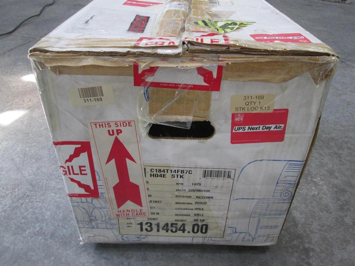 Leeson, C184T14FB7C, 5 H.P, 1425 RPM, 50Hz, 3.7KW, Electric Motor, New