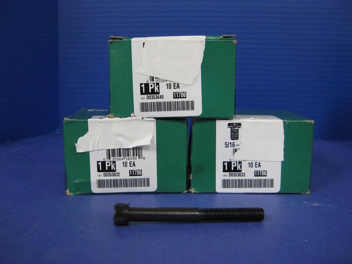 Used Camcar 5/16-18 x 3  Socket Head Cap Screw, Lot of 28 Pieces
