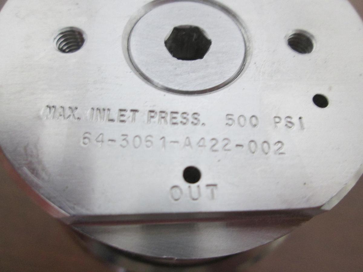 Used Tescom, 64-3061-A422-002, 4 Port Regulator, 50 PSIG Max Outlet, Used