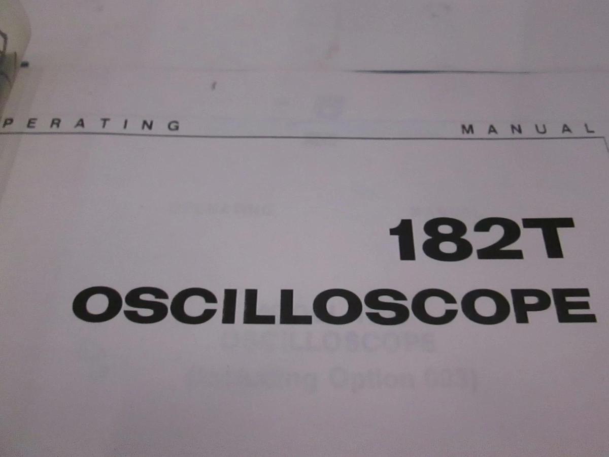 Used HP Model 182T Oscilloscope, Operating Manual, Used