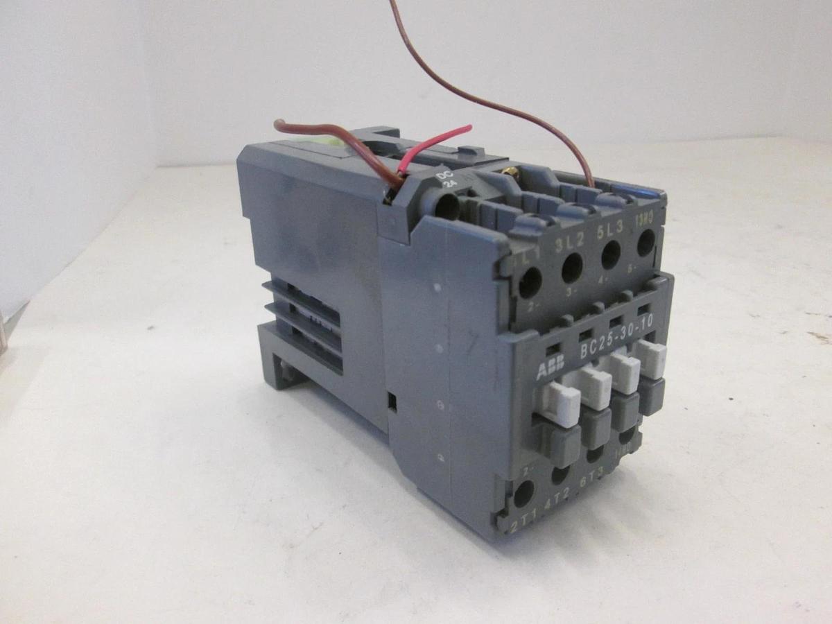 Used ABB, BC25-30-10 Contactor, 45A, 24VDC, Used