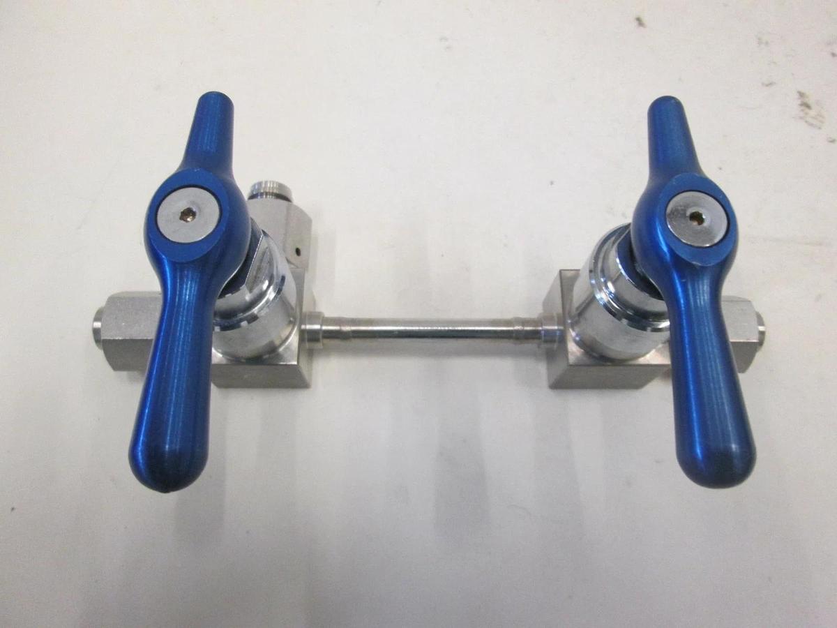 Used Semigas Valve Manifold w/ Two Valves, Used