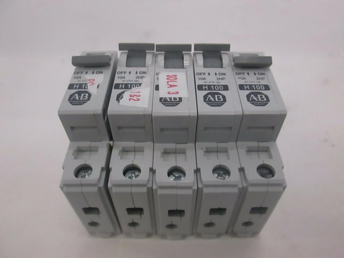 Used Allen Bradley, H100, Circuit Breaker, Used, Lot of 5