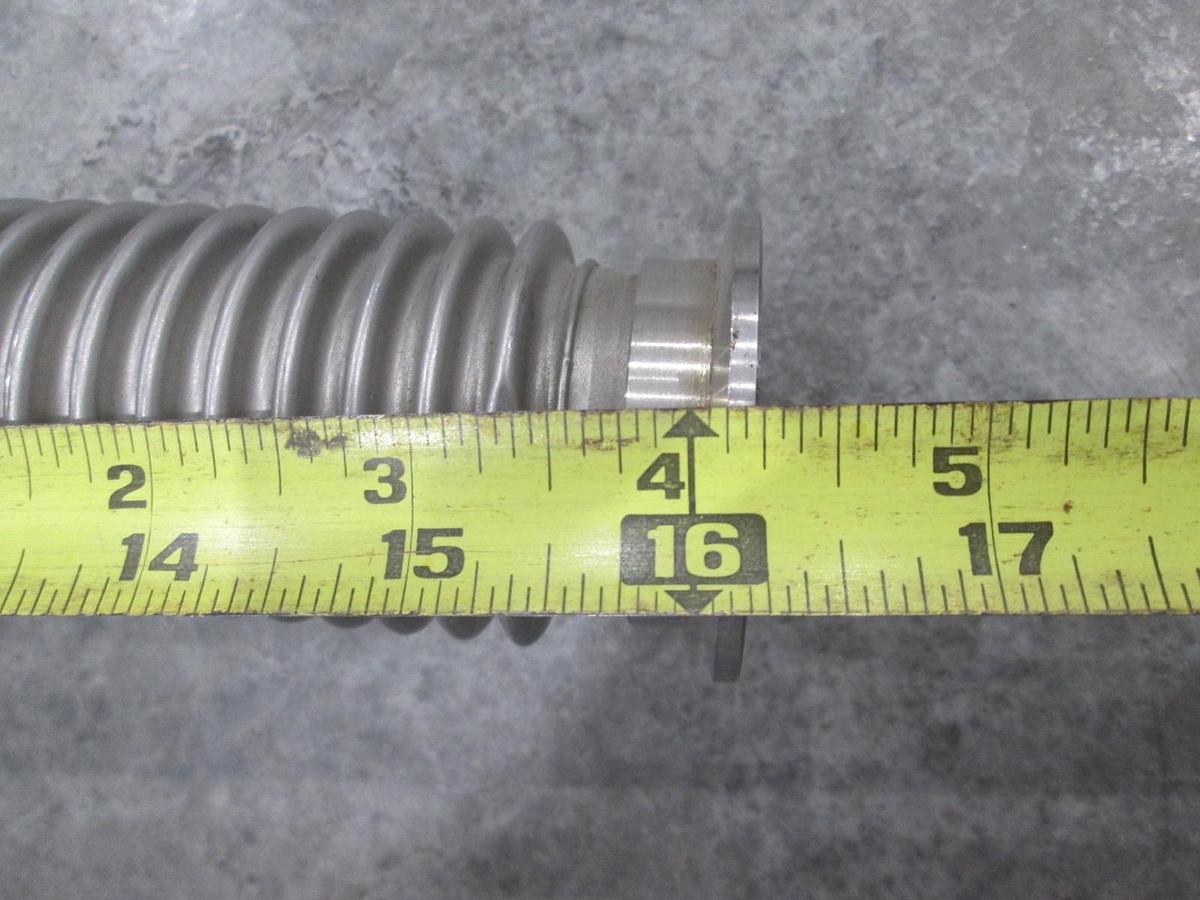 Used Stainless Steel Formed Bellows Vacuum Pipe / Socket, 16"L, 50MM Flange, Used