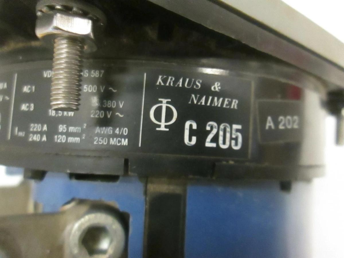 Used Kraus and Naimer C205, Furnace Switch 220A, Used
