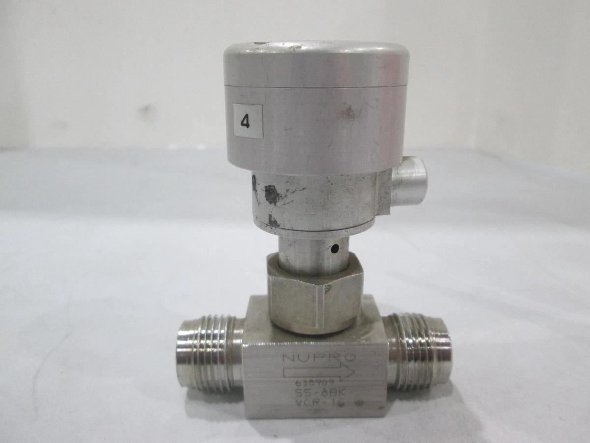 Used Nupro, SS-8BK-VCR-1C, Pneumatic Valve, Used