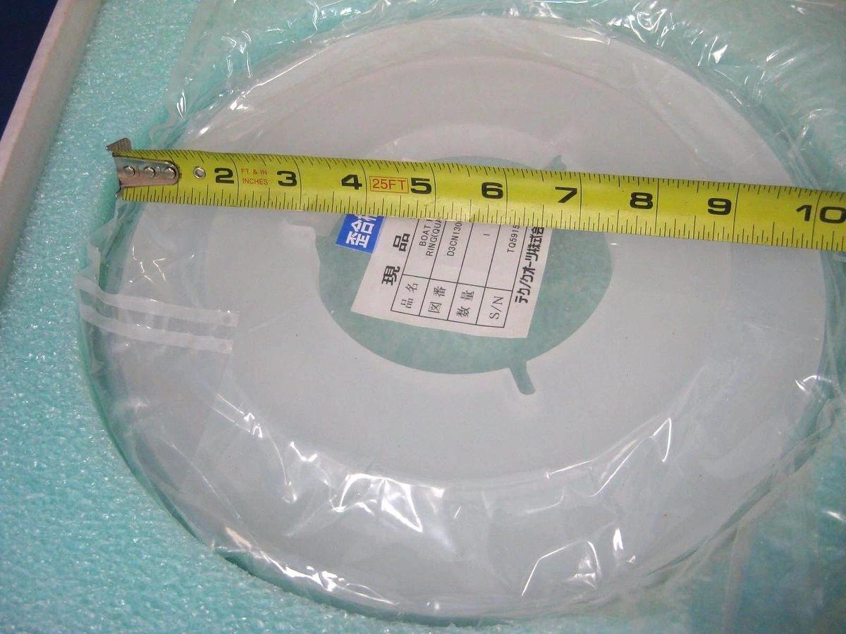Used TEL Tokyo Electron Quartz Boat Fix Ring, D3CN13001, New