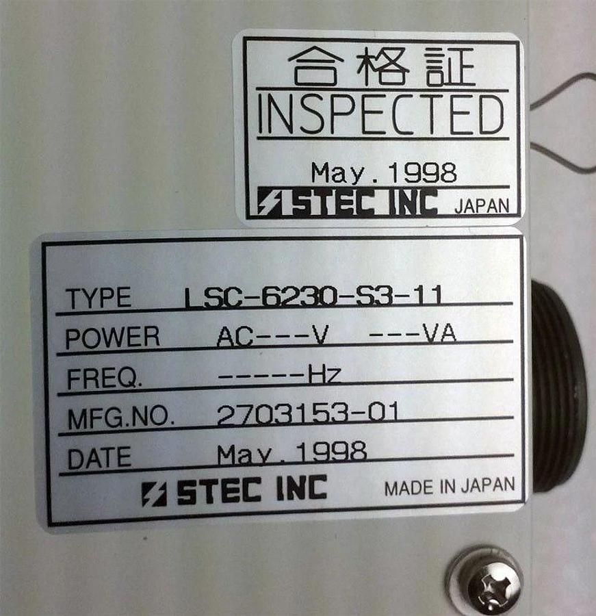 Used TEL Alpha 8S Breaker Switch for Liquid Source Controller, STEC LSC-6230-S3-11