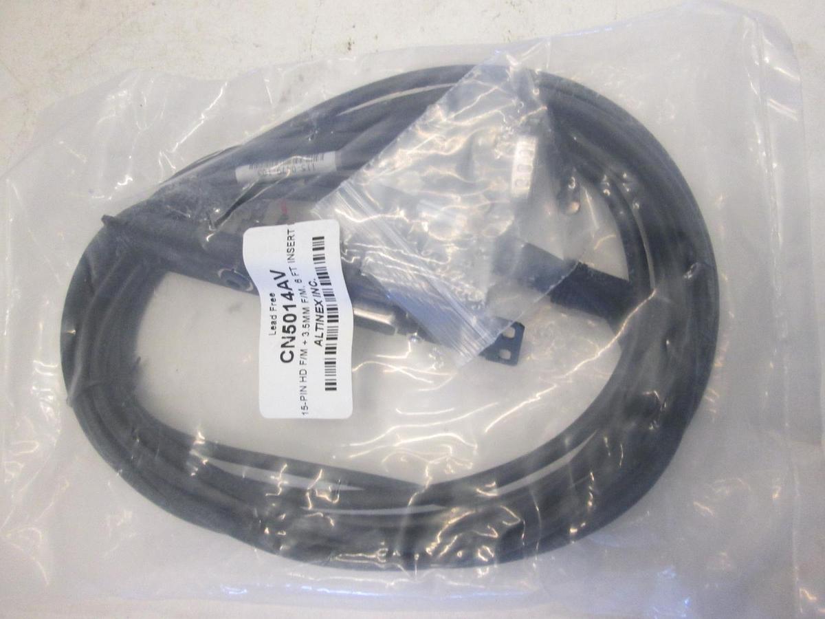 Used Altinex, CN5014AV, 15-Pin HD F/M + 3.5MM F/M, 6Ft Insert Plate, New