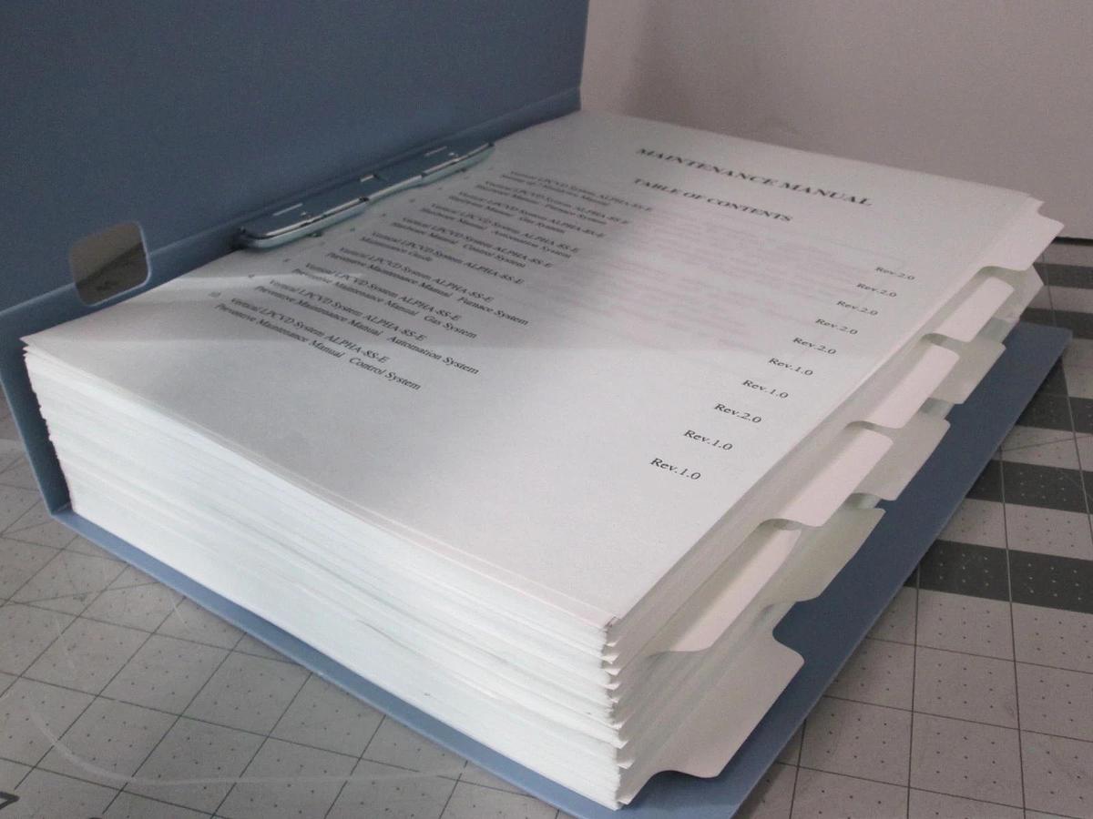 Used TEL Tokyo, ALPHA-8S, Maintenance Manual, AsSG, Used